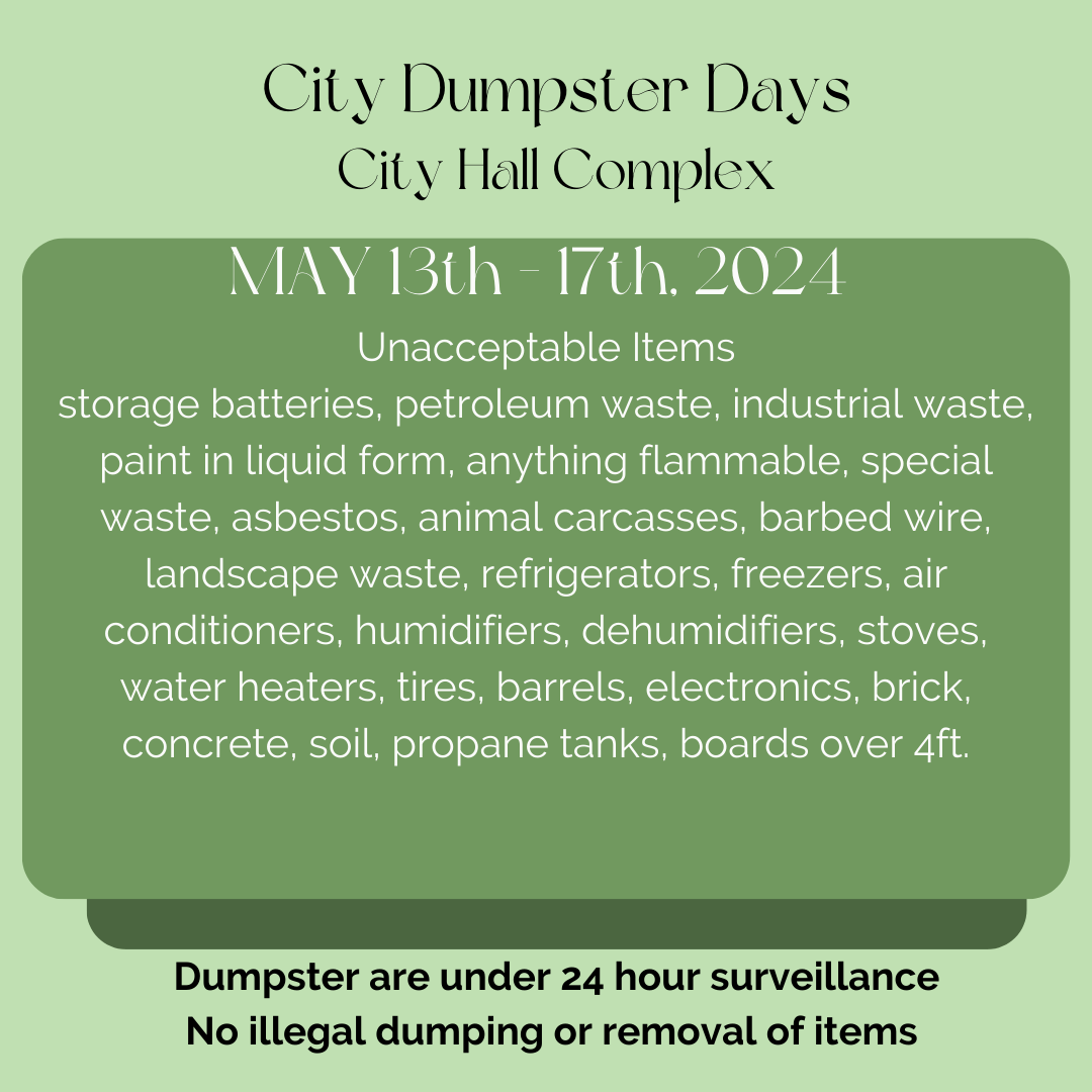 2024 City Dumpster Days